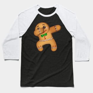 Dabbing Gingerbread Man Baseball T-Shirt